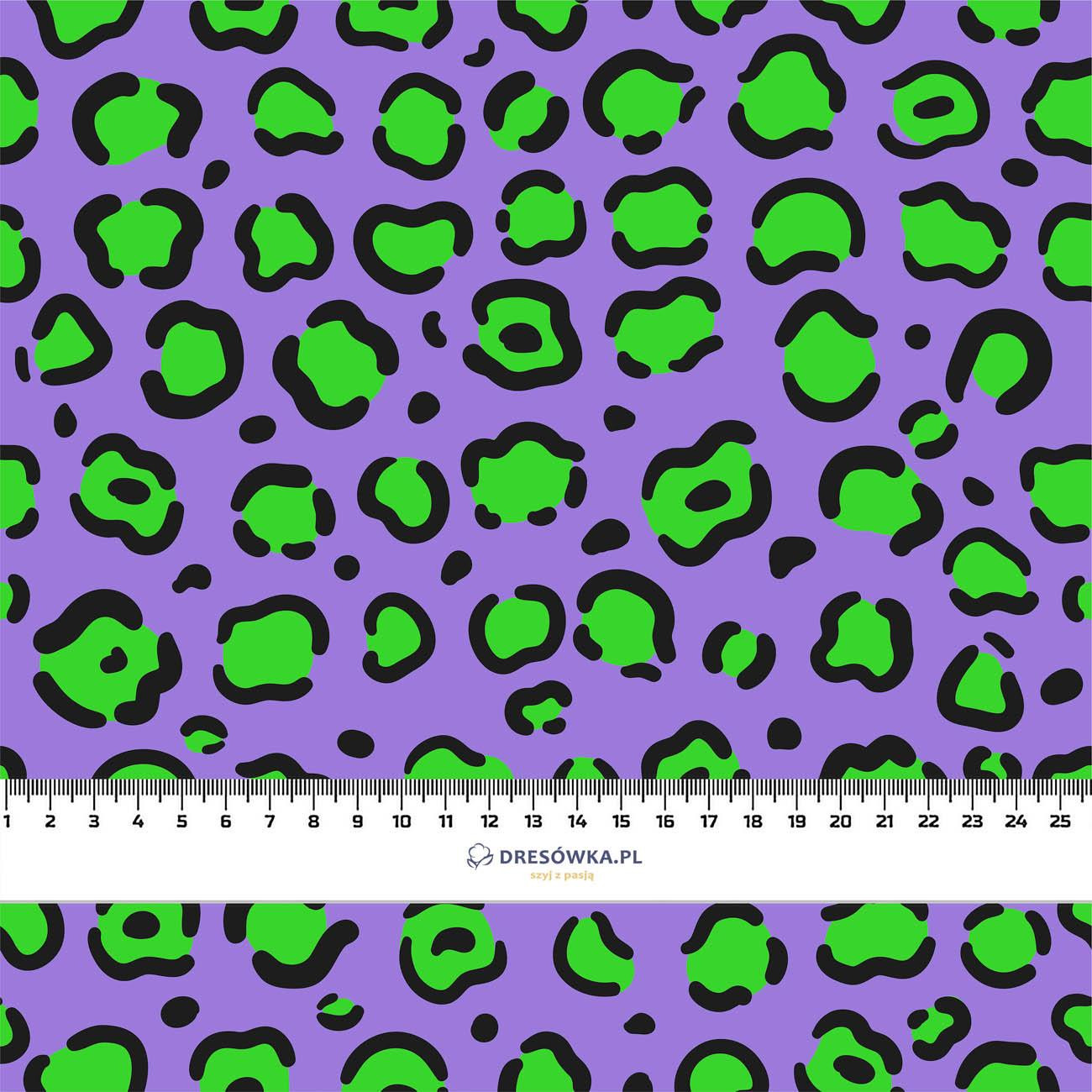 NEON LEOPARD vz. 1 - organický úplet single jersey s elastanem