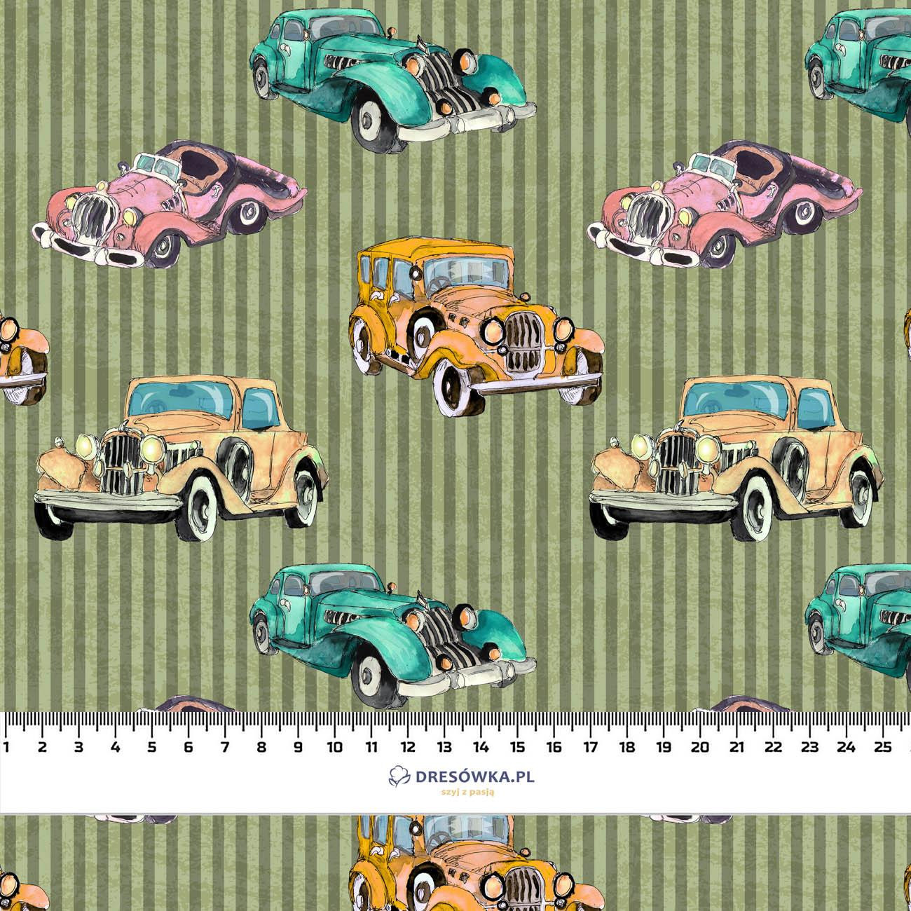 OLD CARS / PRUHY vz. 2 - organický úplet single jersey s elastanem