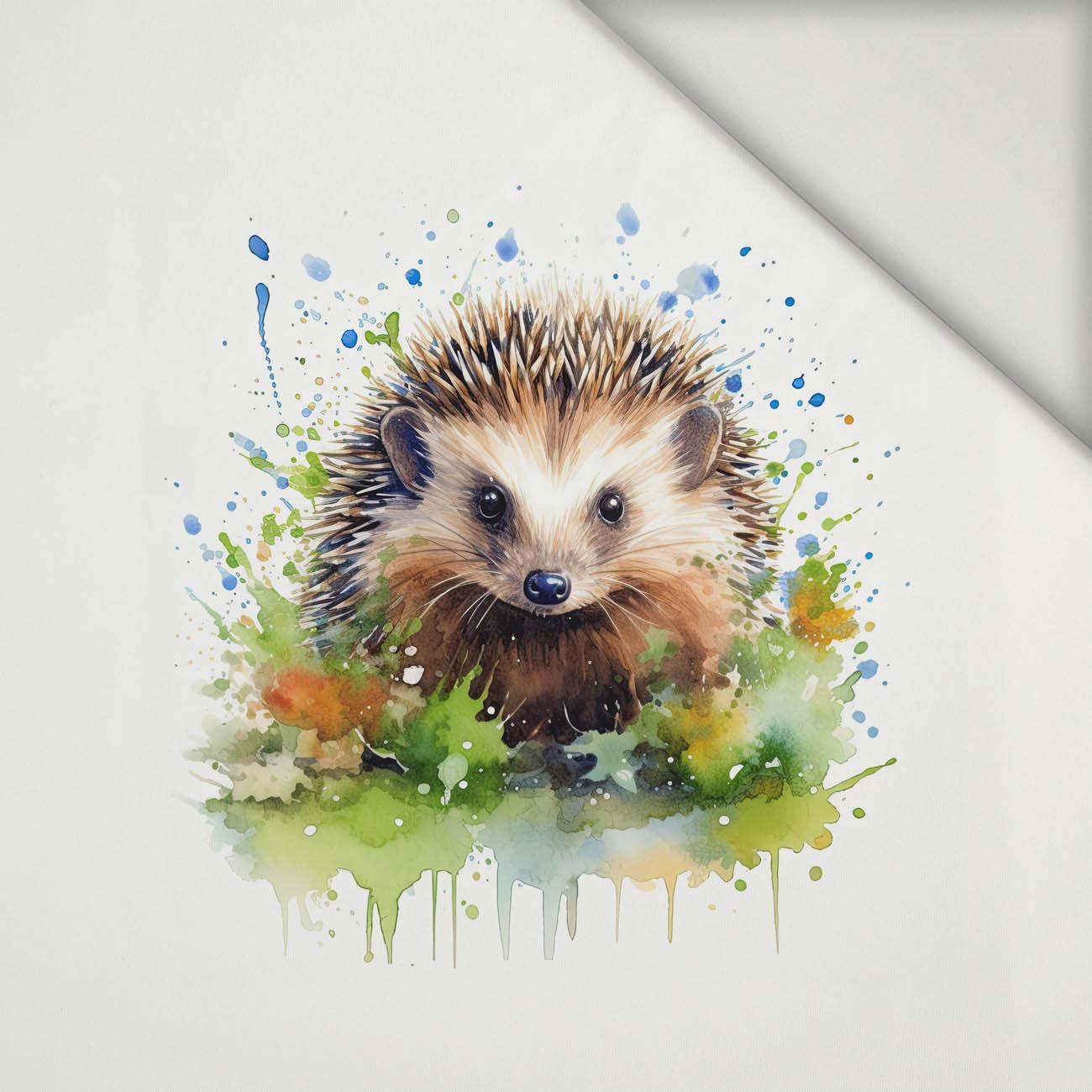 WATERCOLOR HEDGEHOG - Panel (60cm x 50cm) lycra 300g