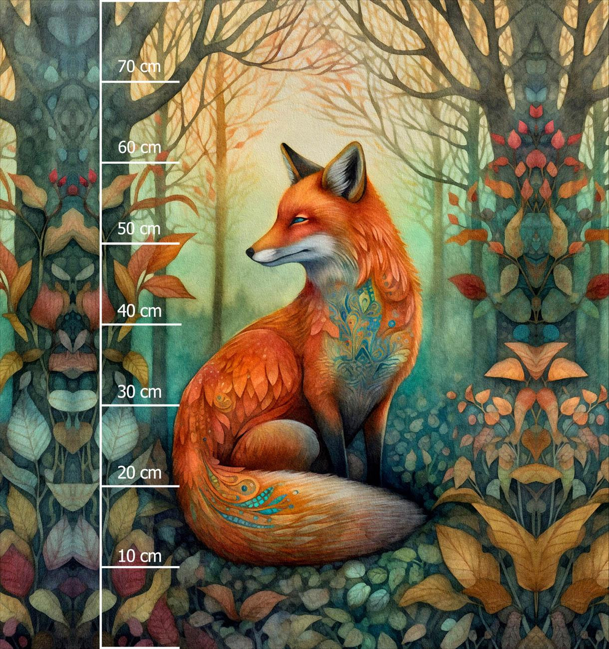 BOHO FOX - panel (75cm x 80cm) teplákovina