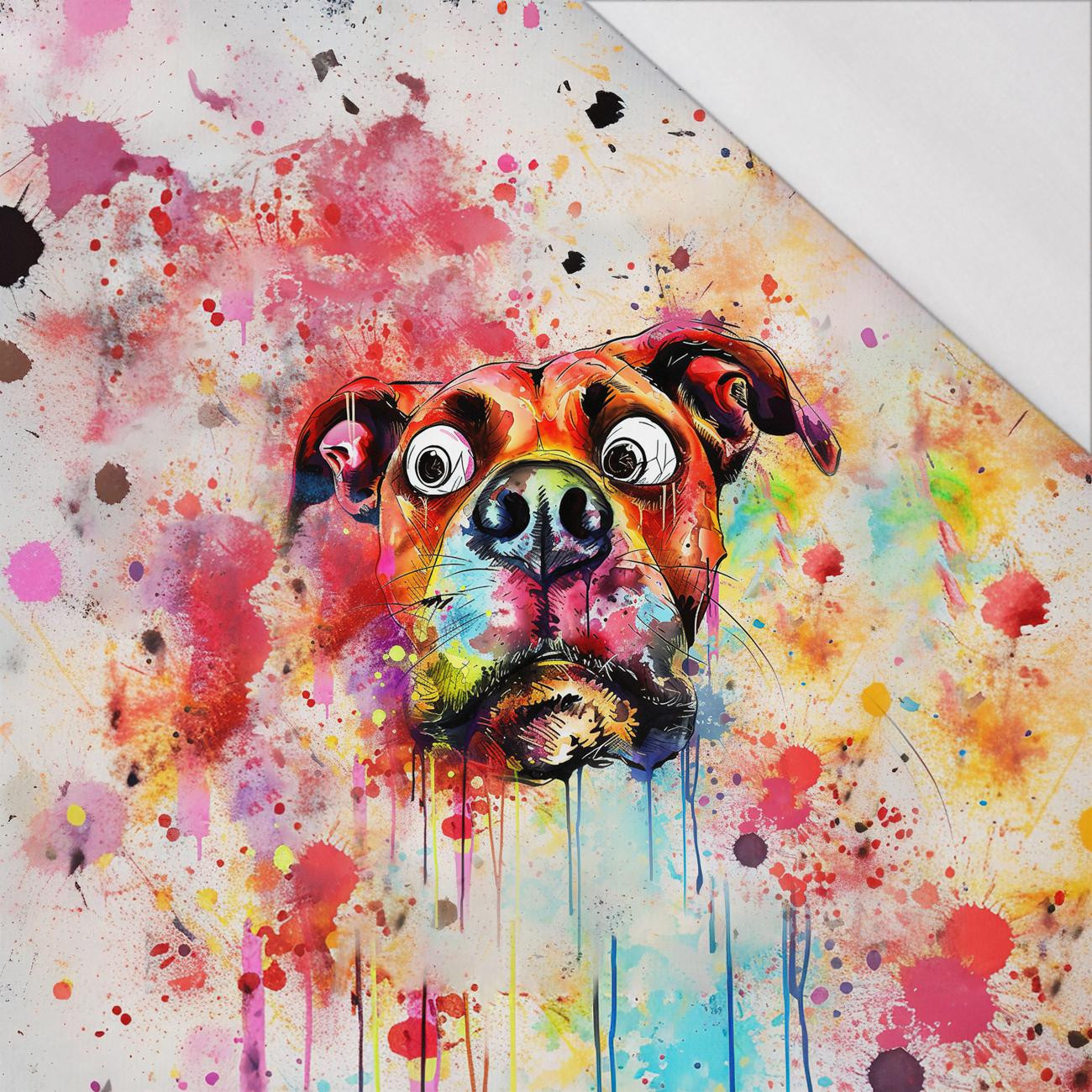 CRAZY DOG - panel (60cm x 50cm) SINGLE JERSEY