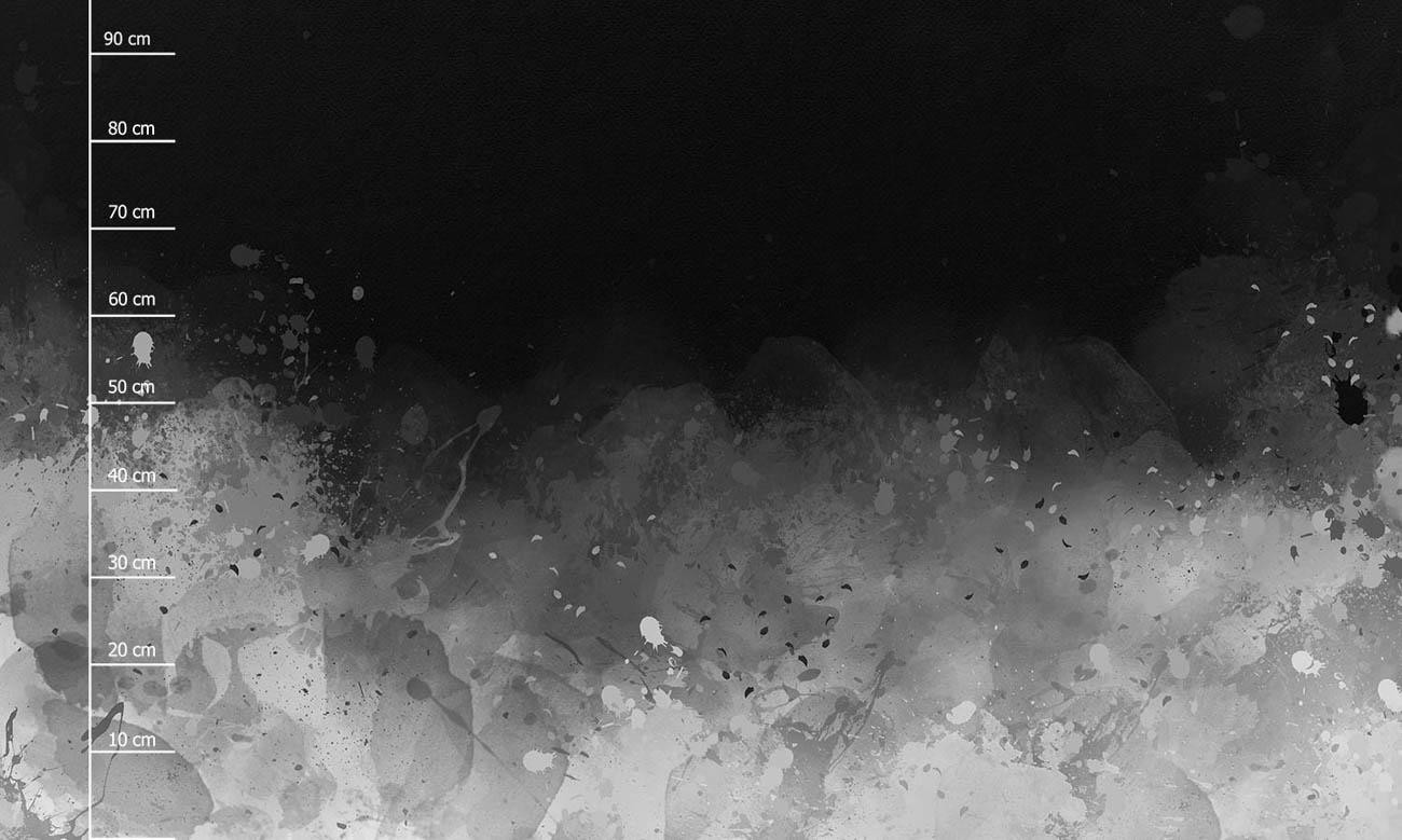 SKVRNY (šedý) / černý - PANORAMICKÝ PANEL (95cm x 160cm)