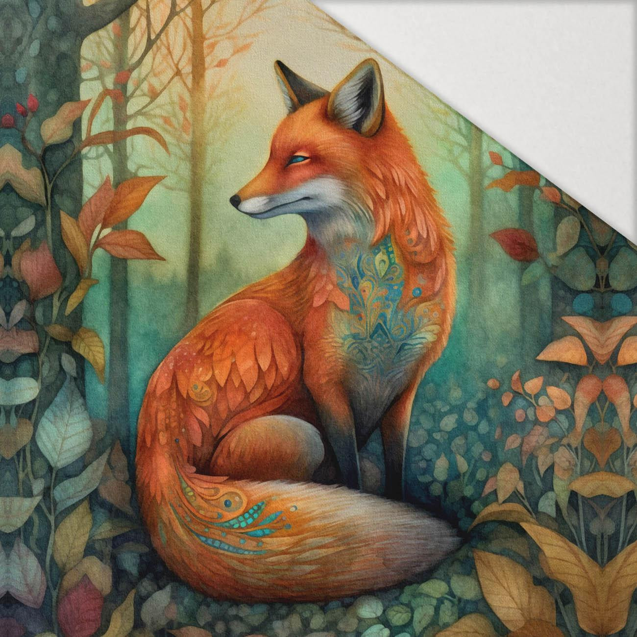 BOHO FOX - Paneel (60cm x 50cm) Hydrofobní česaná teplákovina