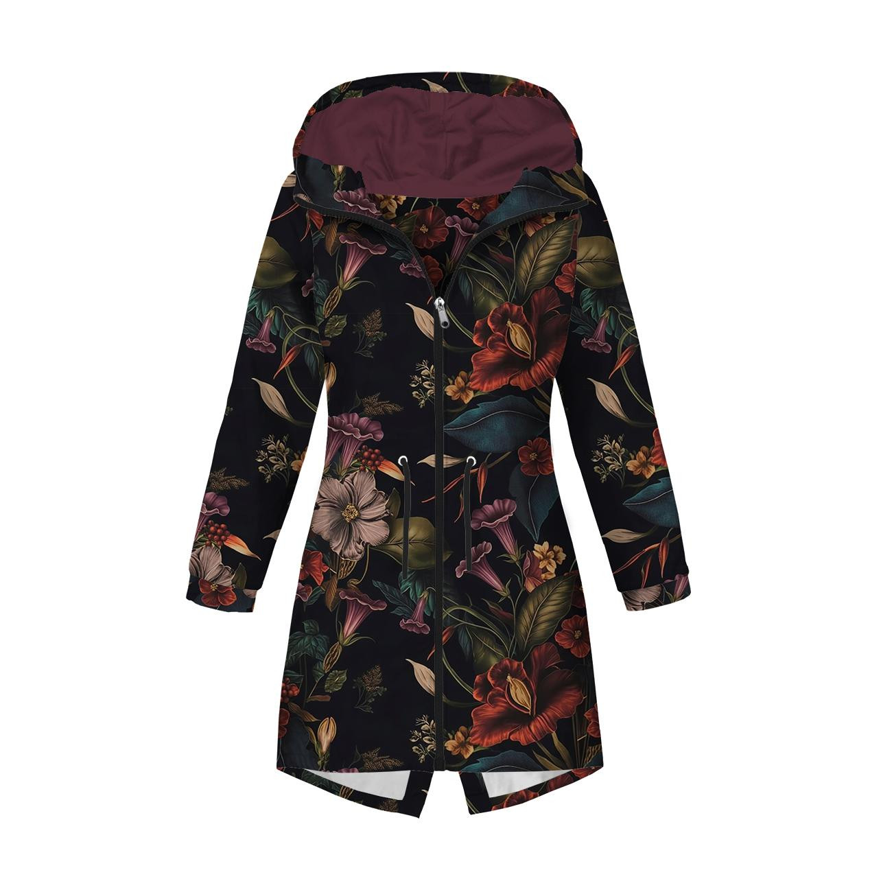 DÁMSKÁ BUNDA PARKA (ANNA) - FLOWERS WZ.62 - softshell