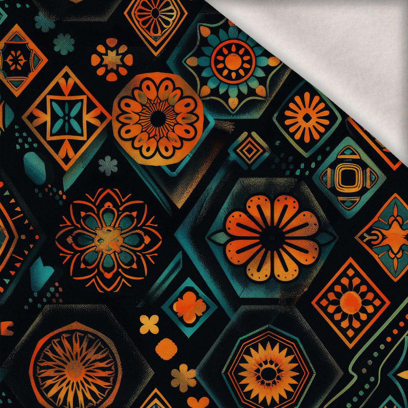 GEOMETRIC WZ. 3 - teplákovina počesaná s elastanem ITY