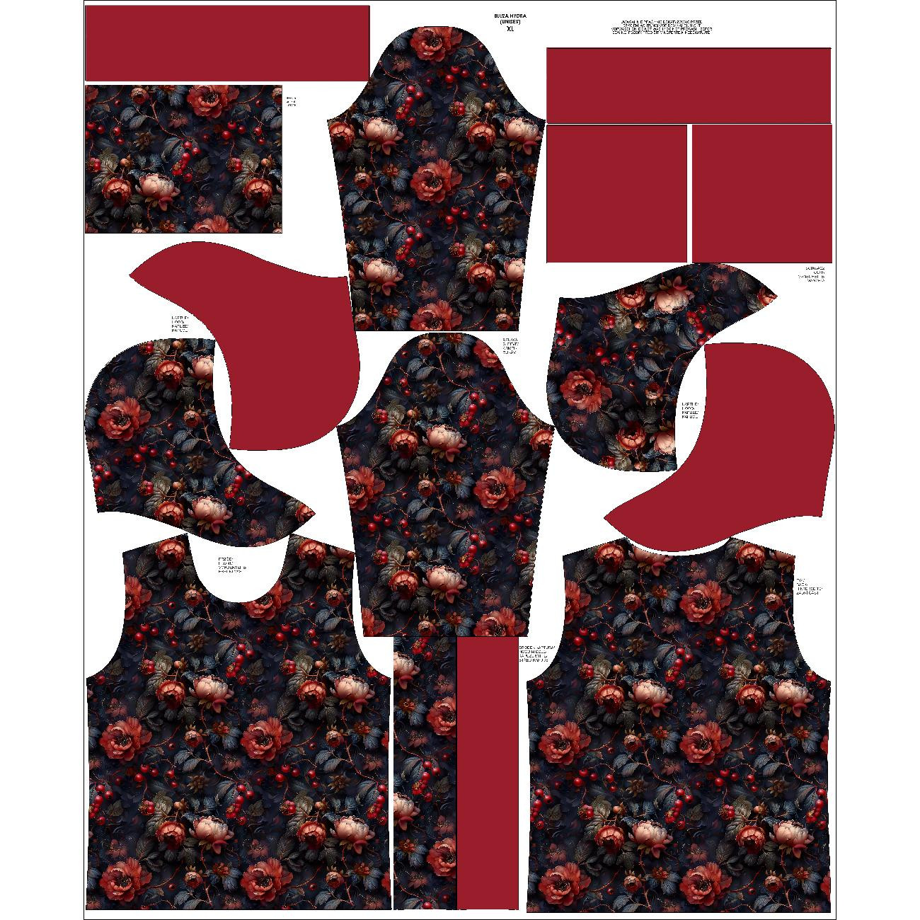 UNISEX HYDROFOBNÍ MIKINA UNISEX - GOTHIC wz. 1 - Sada šití
