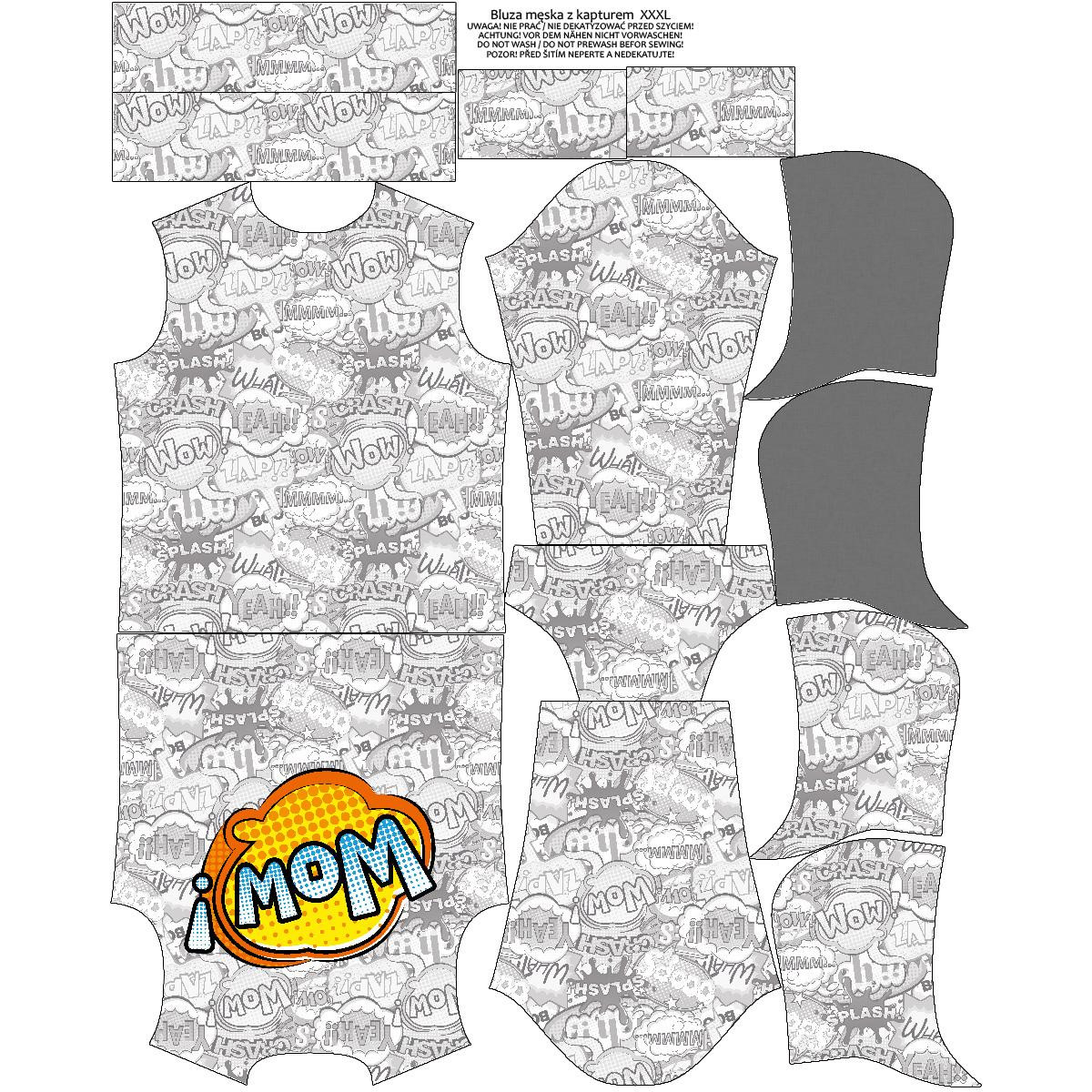 PÁNSKÁ MIKINA S KAPUCÍ (COLORADO) - KOMIKS / wow - SADA ŠITÍ