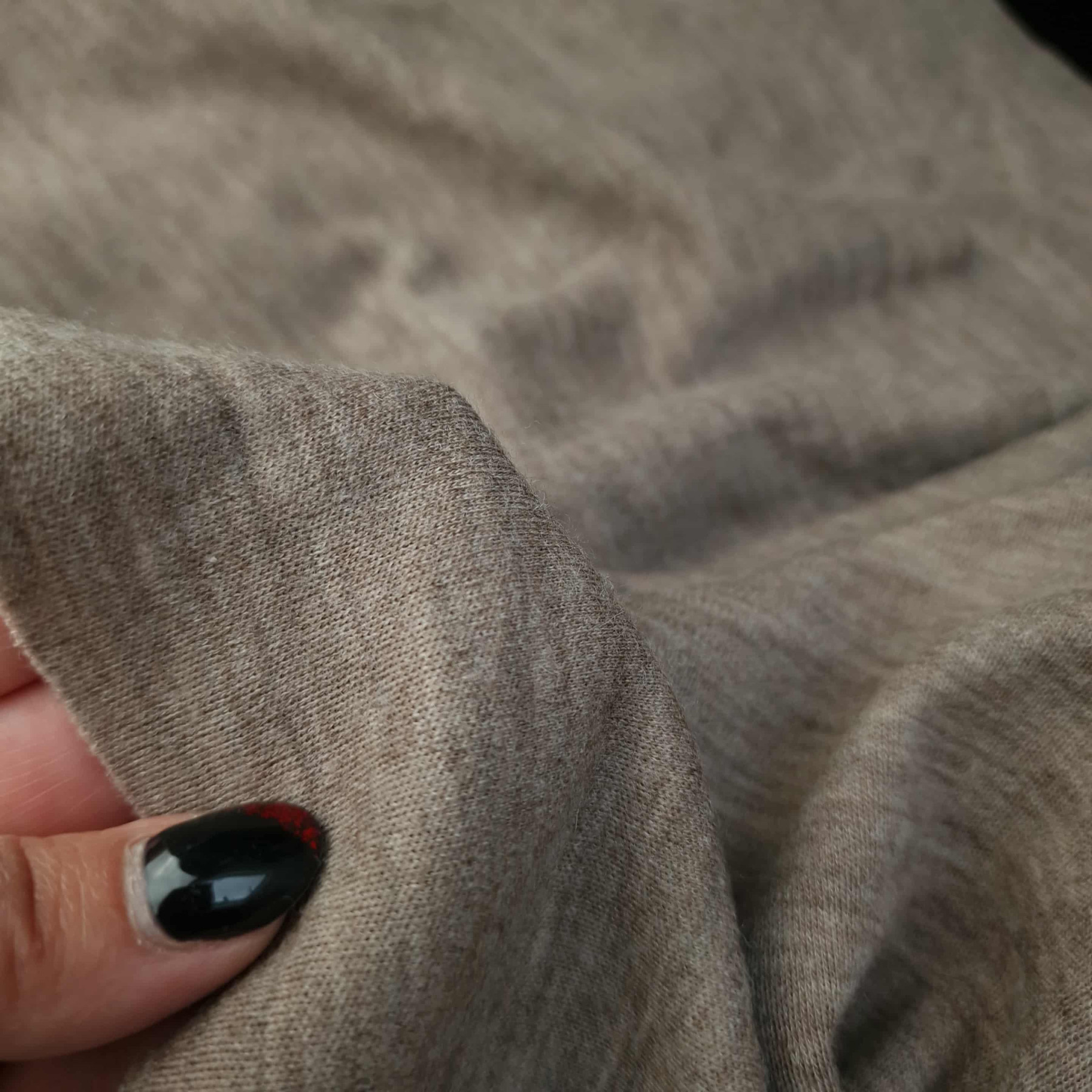 Merino úplet 100% – Melange Hnědá