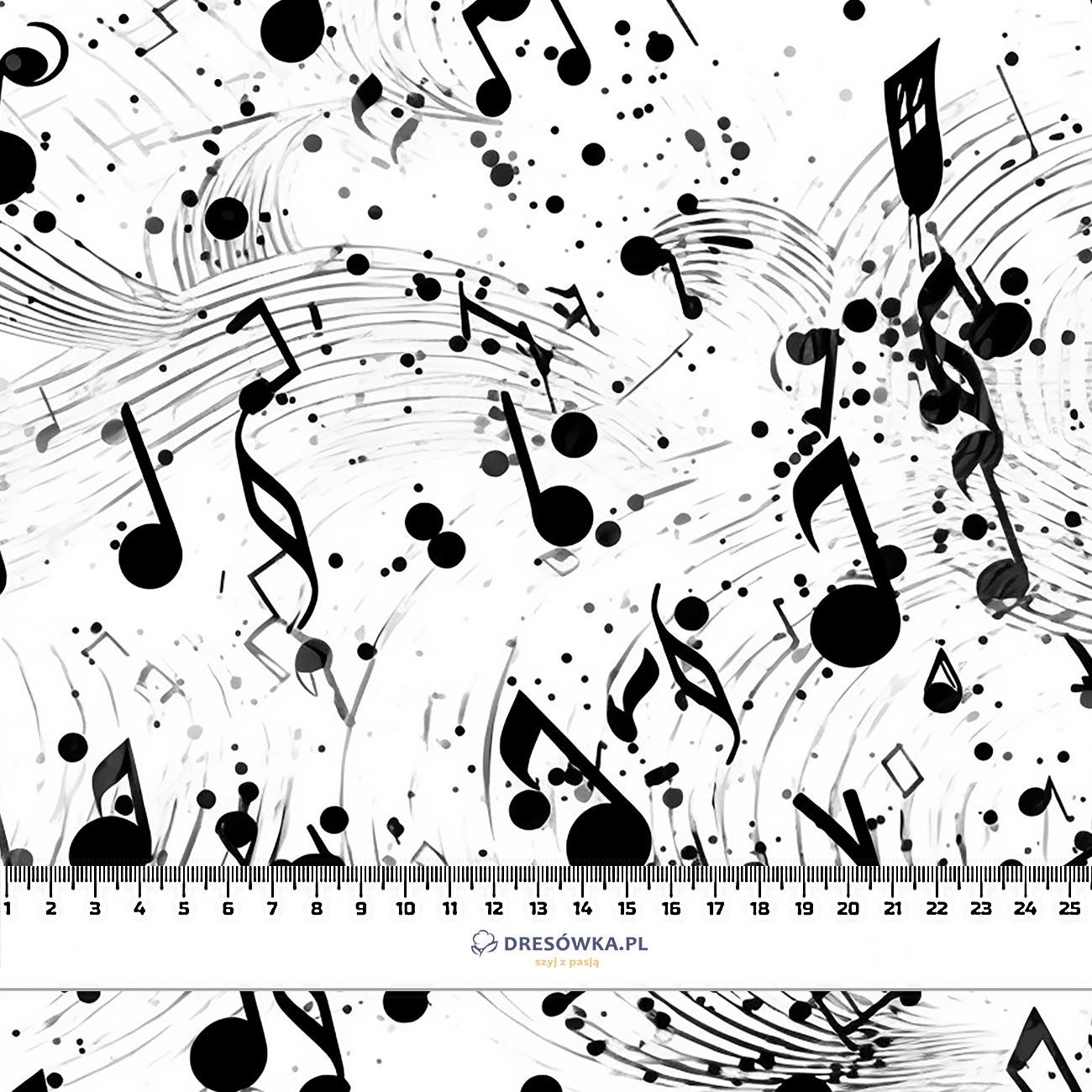 MUSIC NOTES VZ. 4 - teplákovina počesaná s elastanem ITY