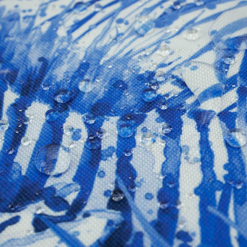 ZEBRY (classic blue) / bílý- tkanina voděodolná