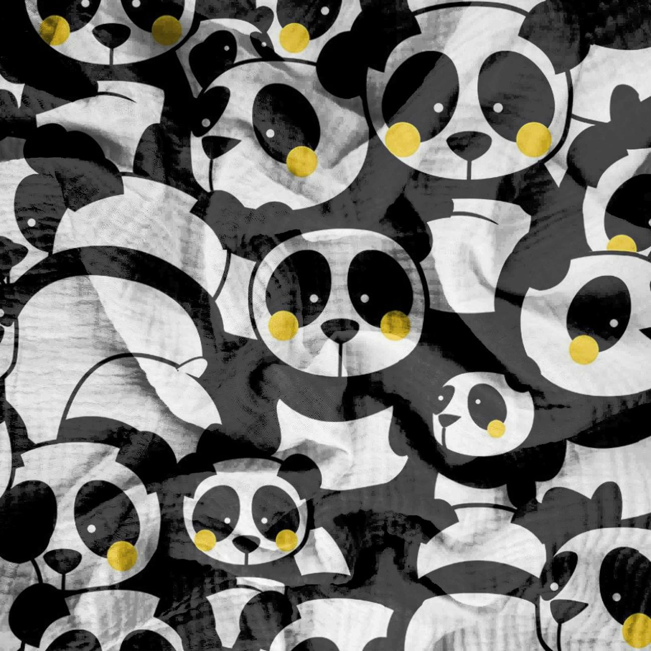 PANDY / žlutý - Mušelín bavlněný