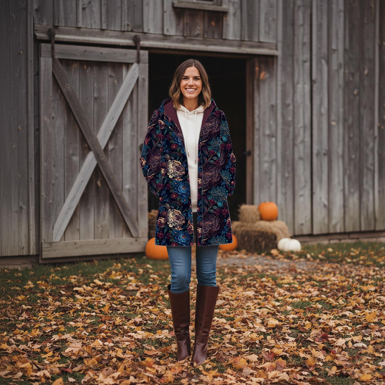 DÁMSKÁ BUNDA PARKA (ANNA) - FLOWERS WZ.63 - softshell