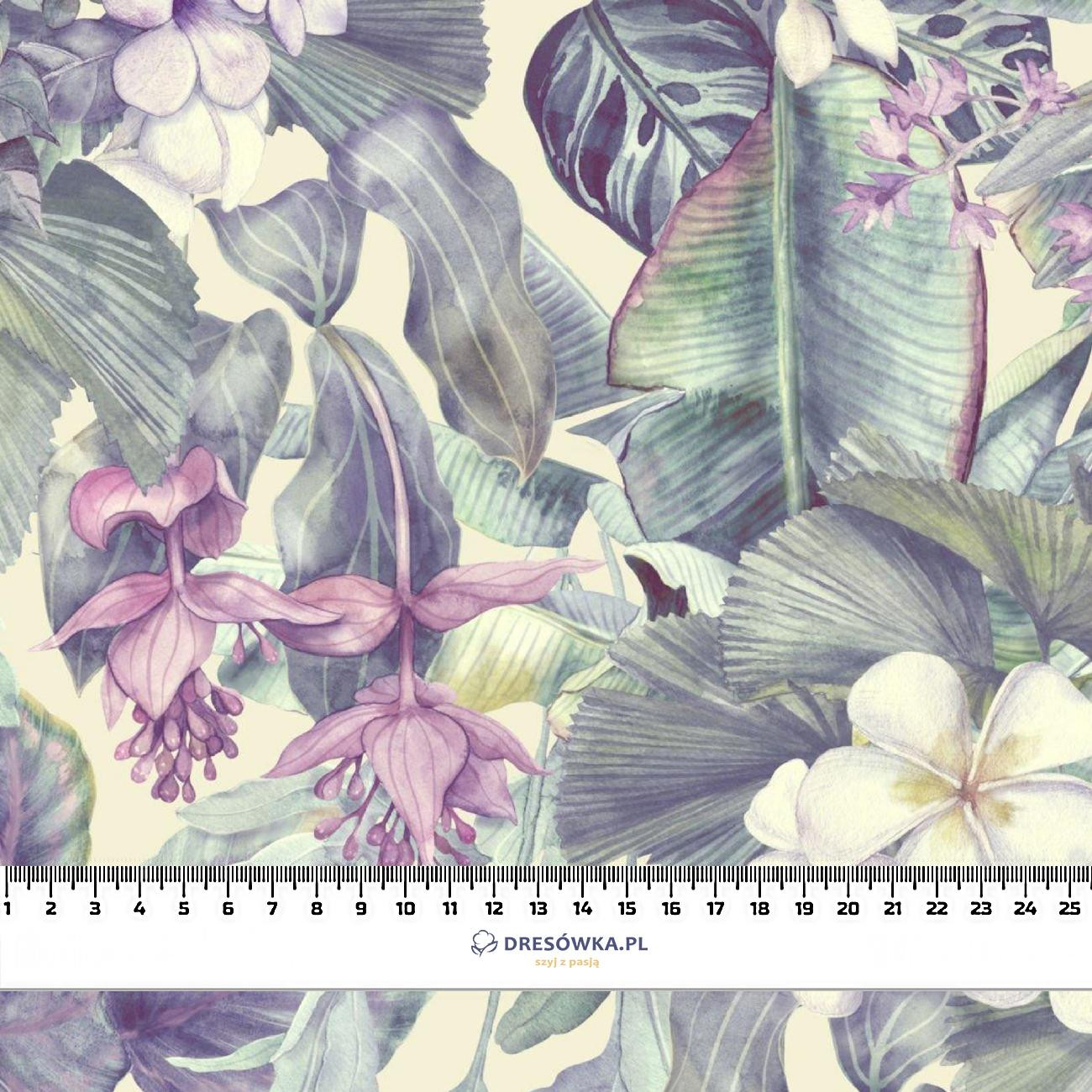 PURPLE FLORAL - tkanina wodoodporna