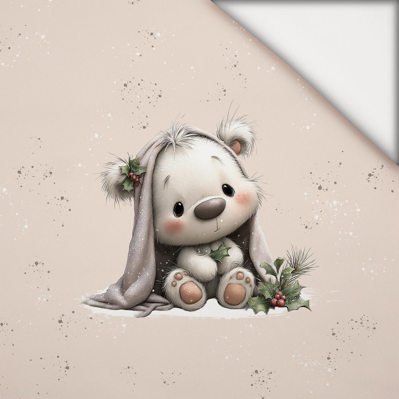 WINTER ANIMALS wz.11 - panel (60cm x 50cm) lehký, česaný úplet