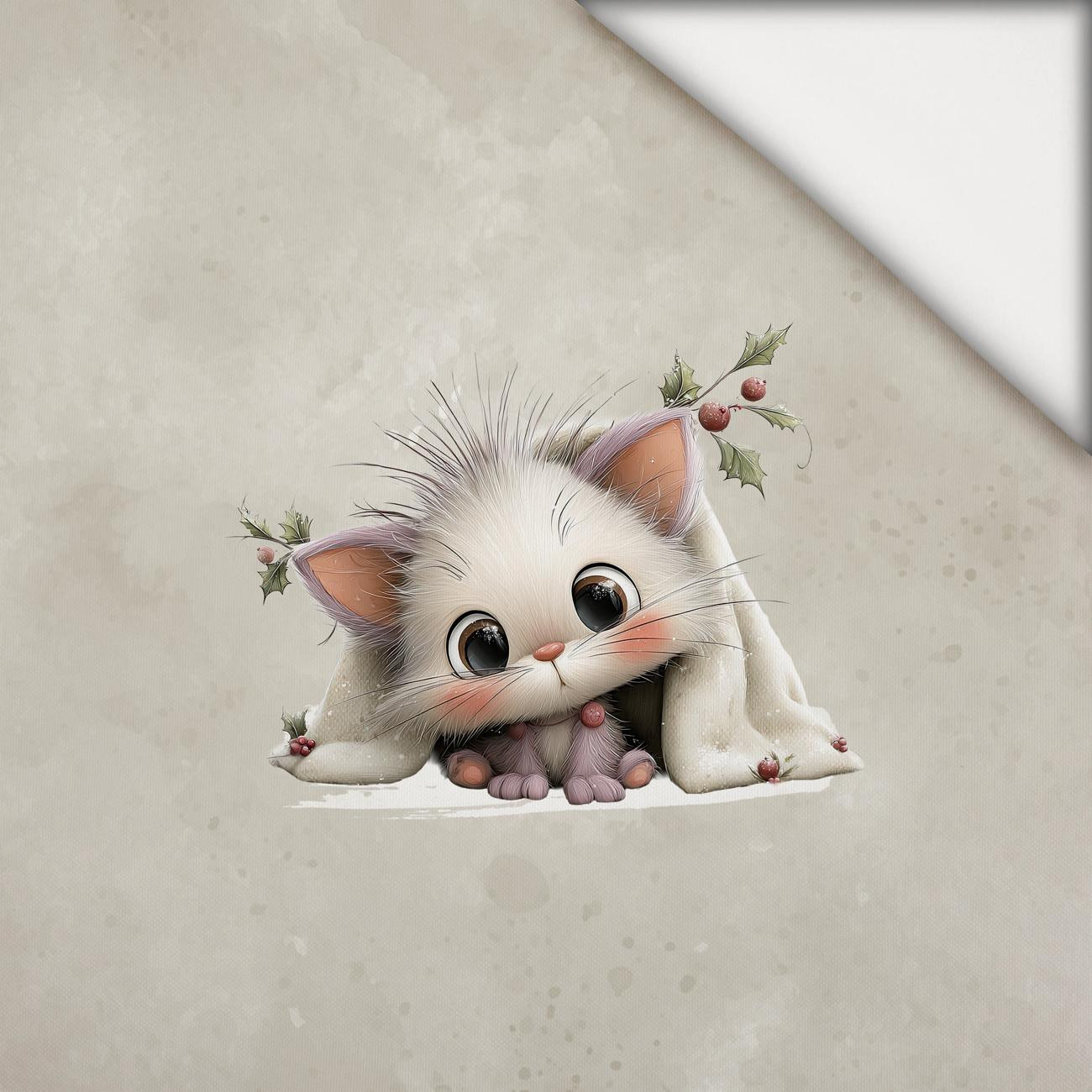 WINTER ANIMALS wz.14 - panel (60cm x 50cm) lehký, česaný úplet