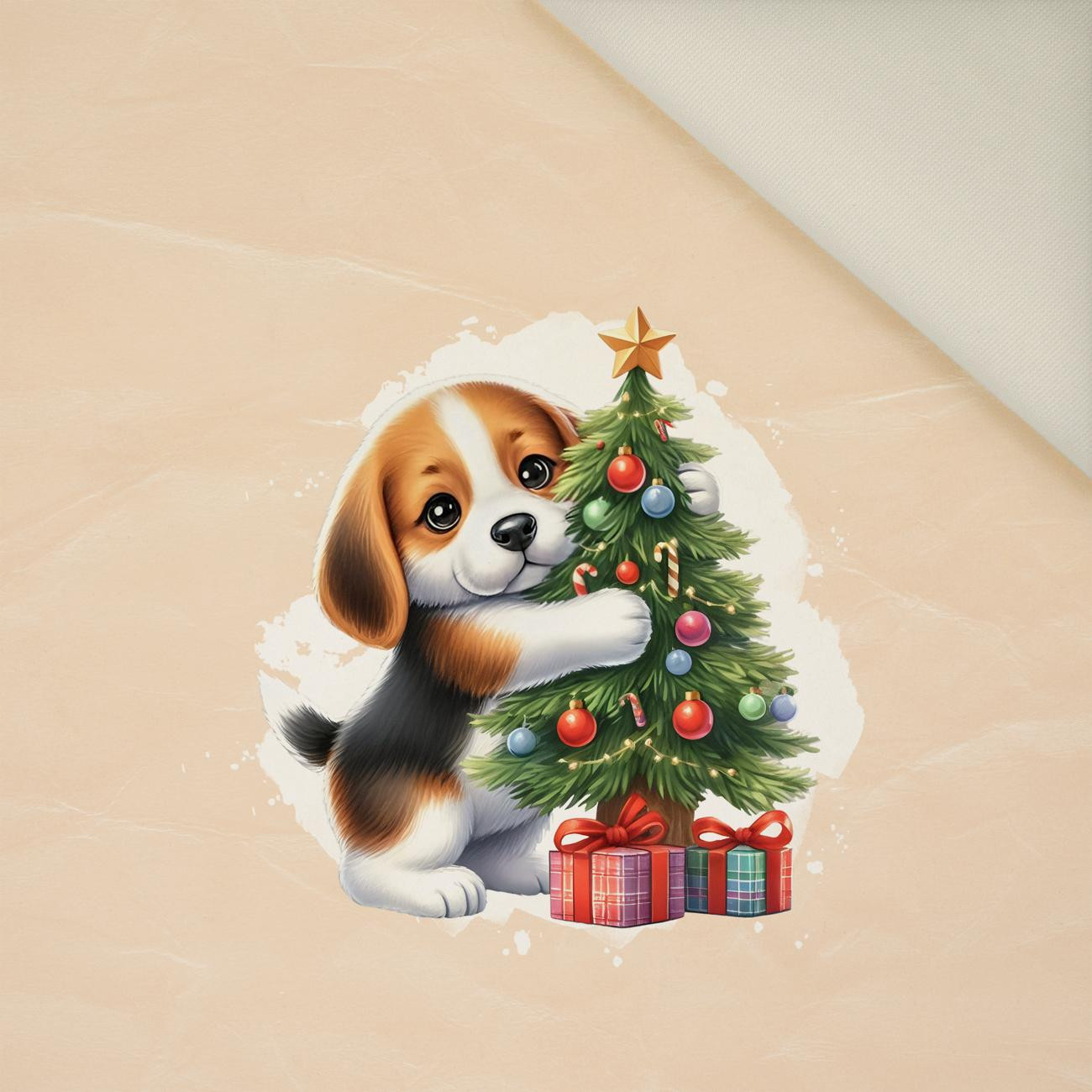 WINTER ANIMALS wz.15 - panel (60cm x 50cm)  Potahový velur 