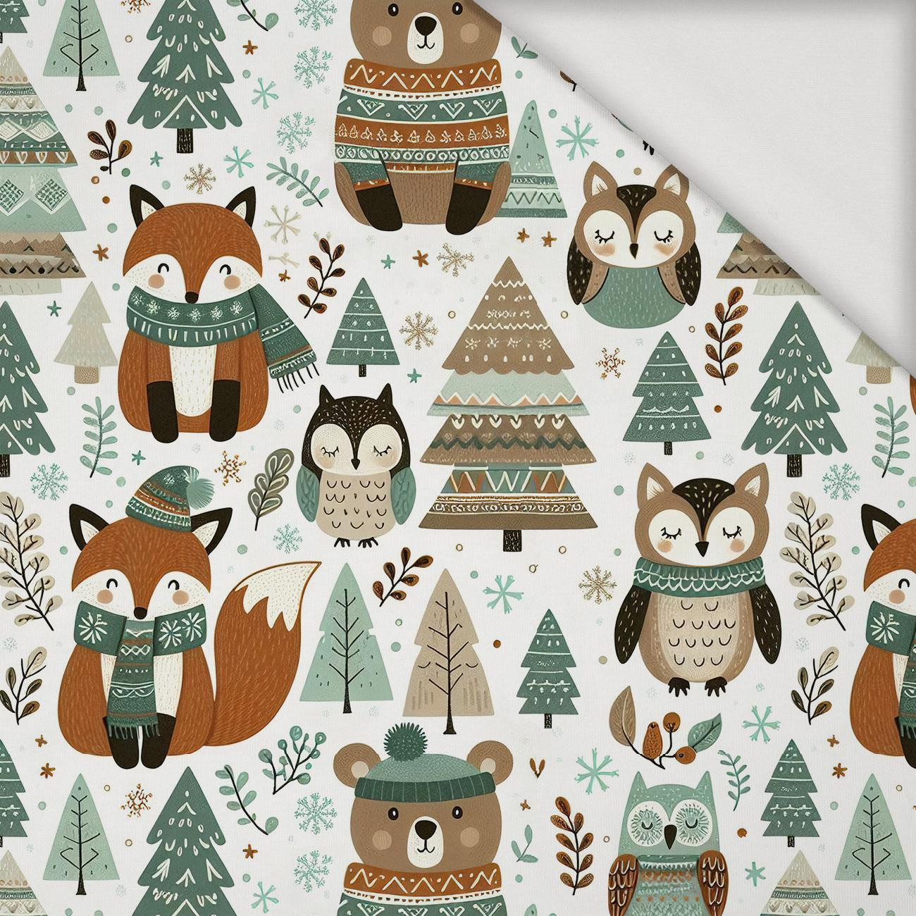 WINTER ANIMALS WZ.1 - Jersey wiskozowy