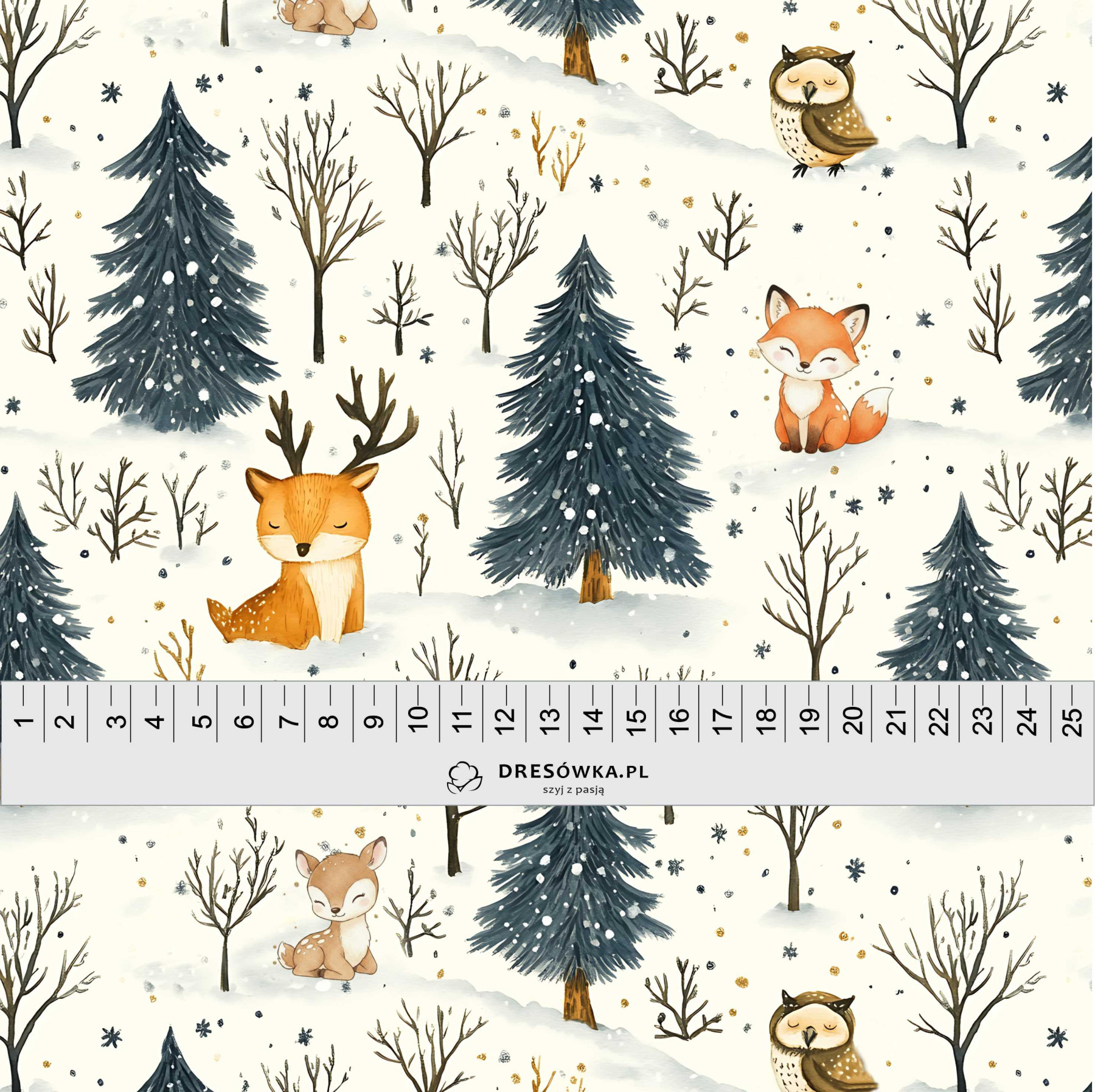 WINTER ANIMALS WZ.2 - Jersey wiskozowy