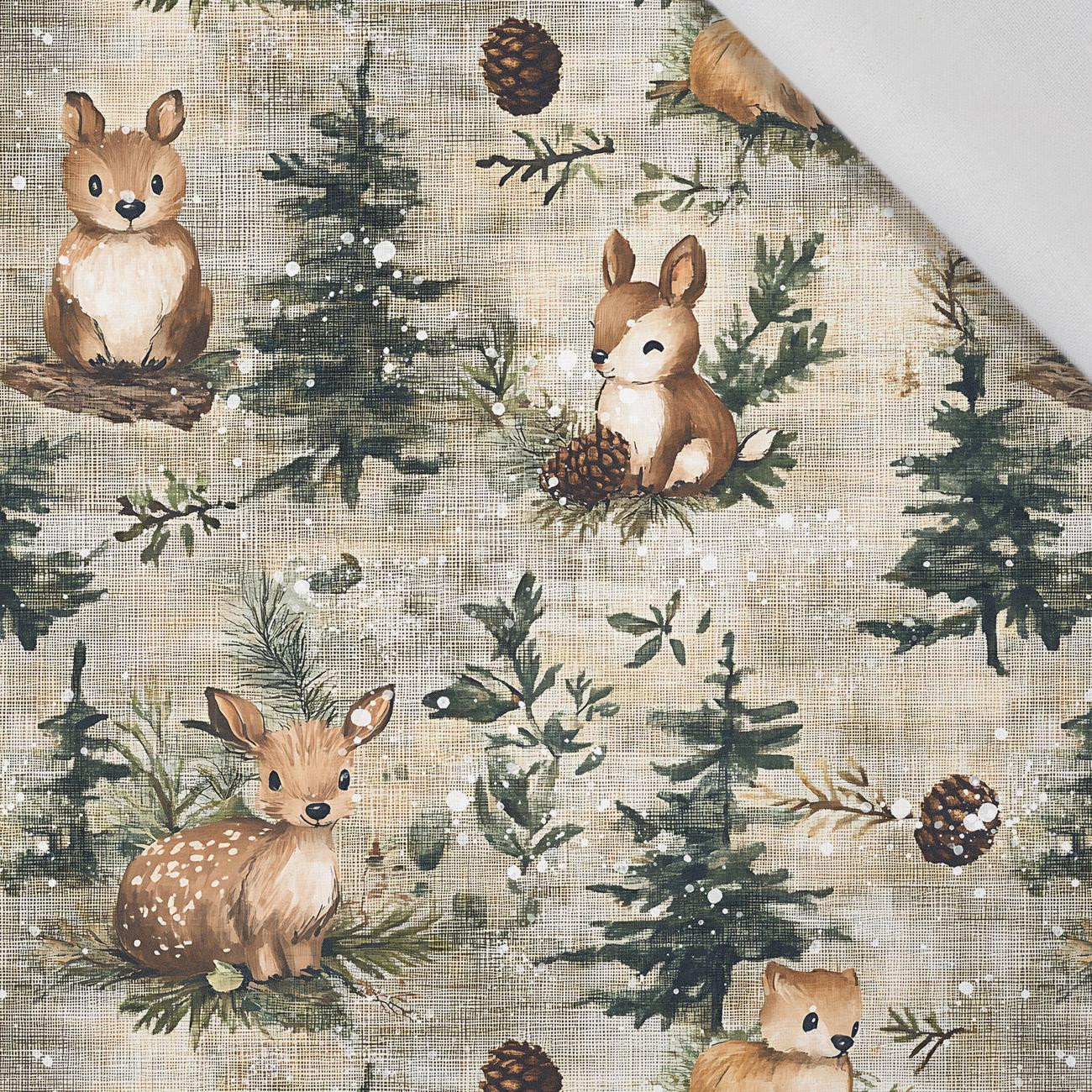 WINTER ANIMALS WZ.3 - tkanina bawełniana