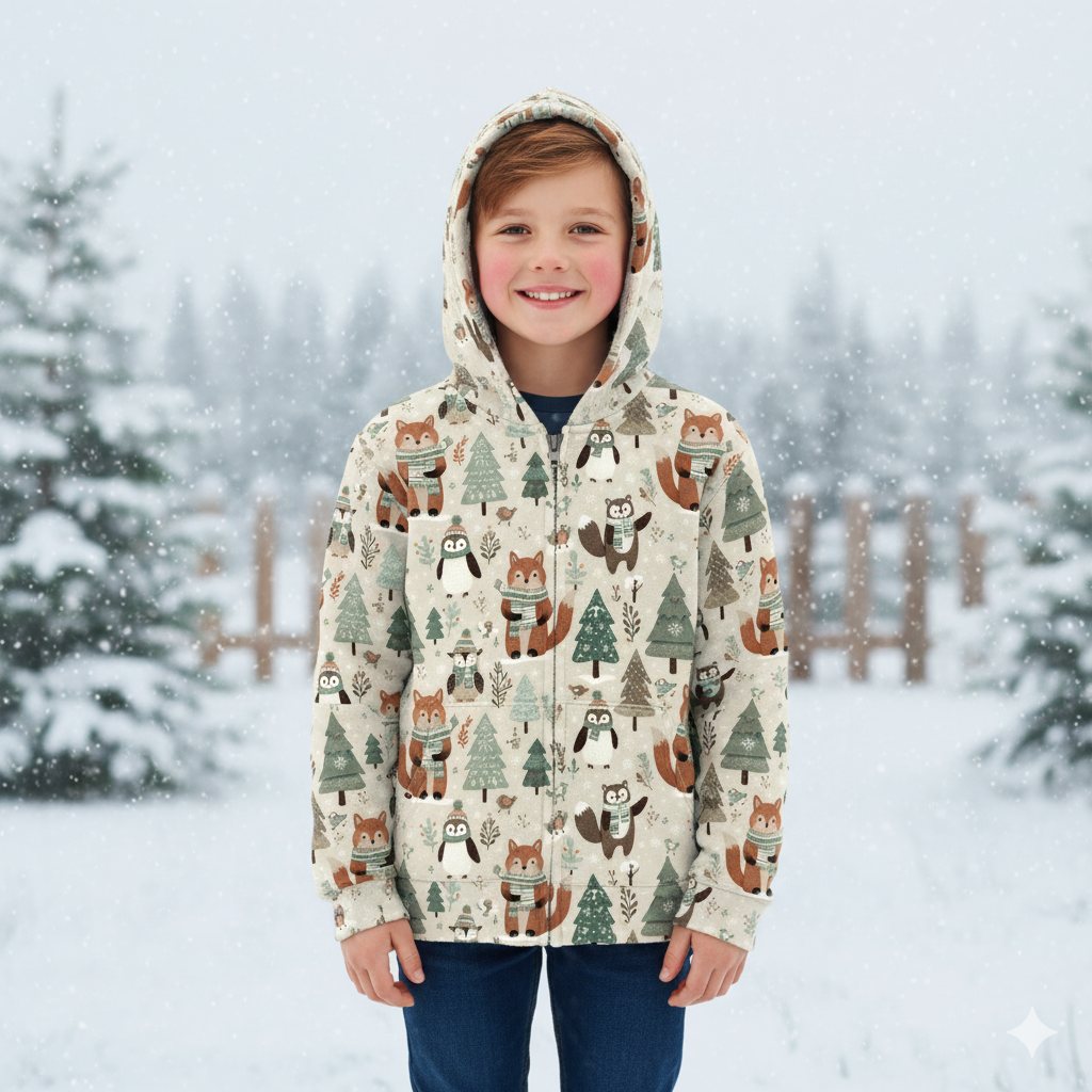 WINTER ANIMALS WZ.5 - Jersey wiskozowy