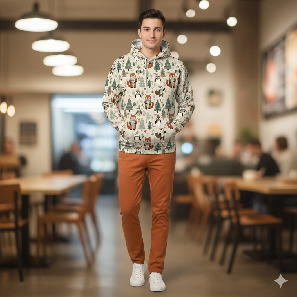 WINTER ANIMALS WZ.5 - Jersey wiskozowy