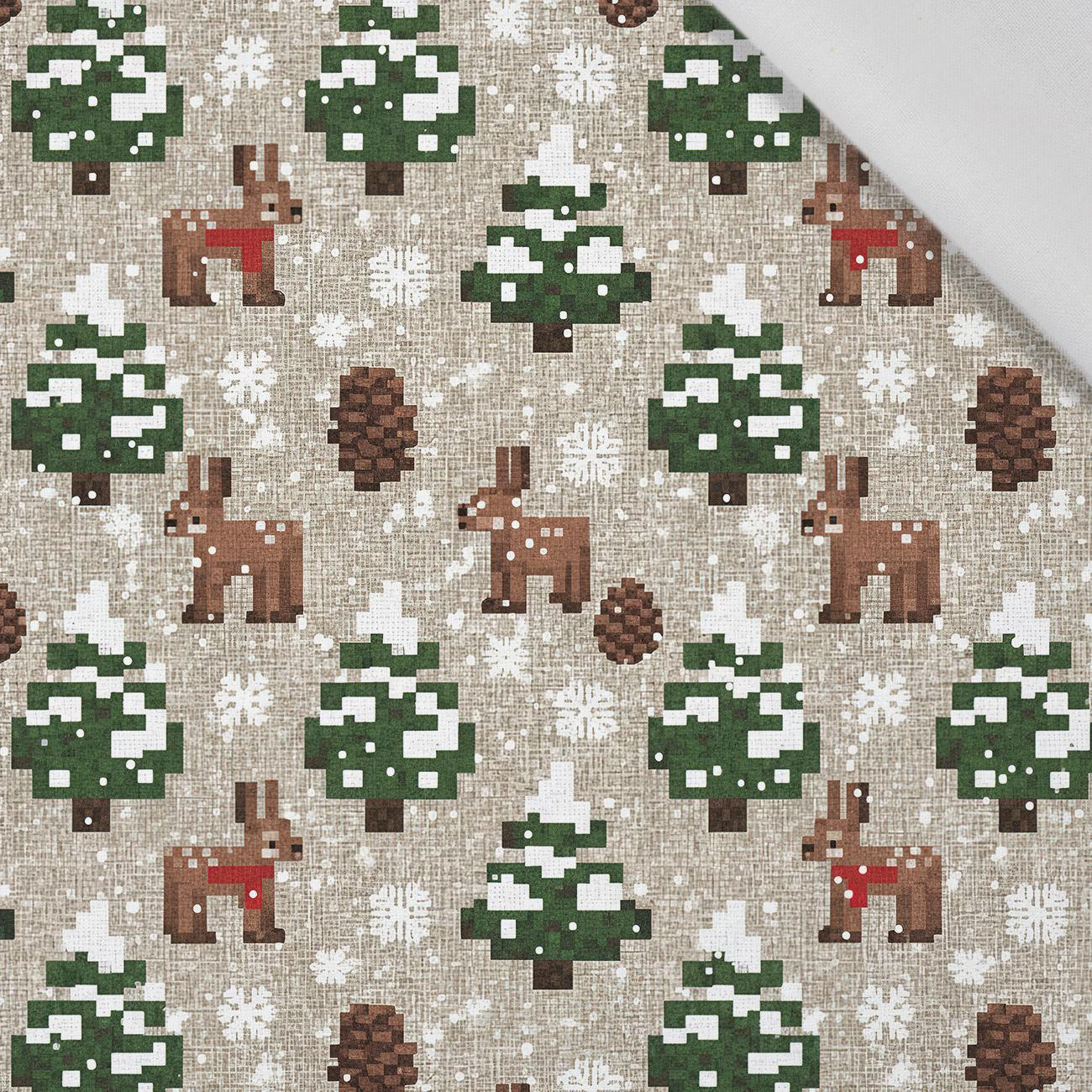 WINTER PIXEL WZ.1 - tkanina bawełniana