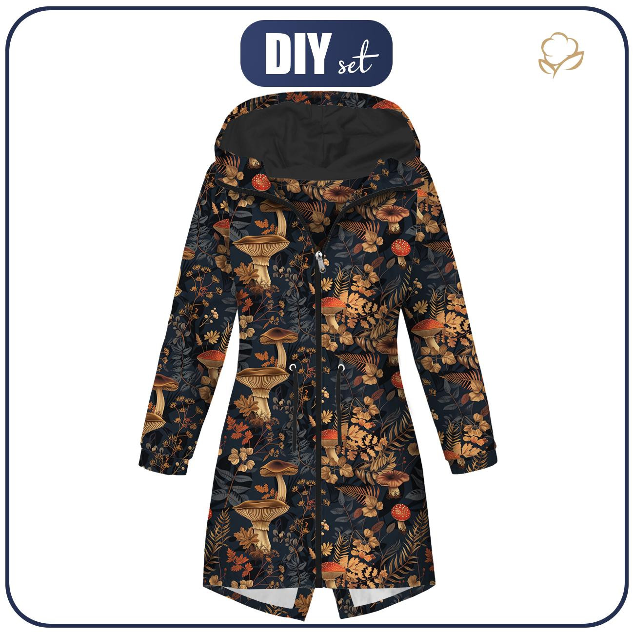 DÁMSKÁ BUNDA PARKA (ANNA) - BOTANICAL FOREST WZ.8 - softshell