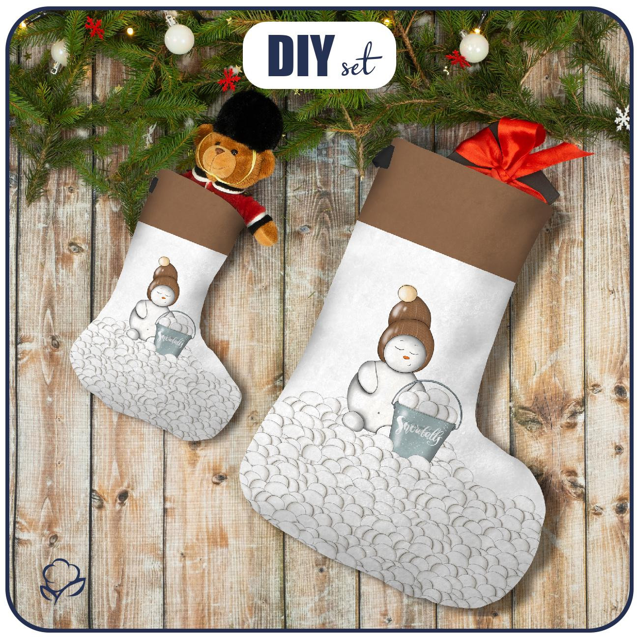 Sada vánočních ponožek - SNĚHULÁK