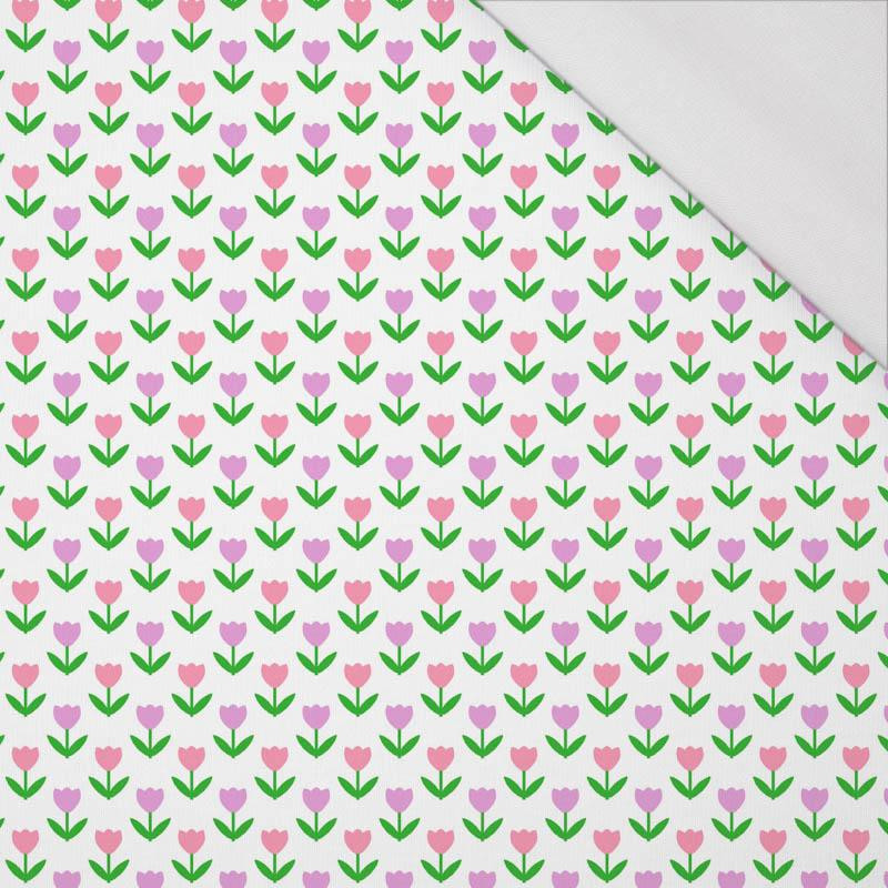 MALÉ TULIPÁNY - organický úplet single jersey s elastanem MALÉ TULIPÁNY - organický úplet single jersey s elastanem