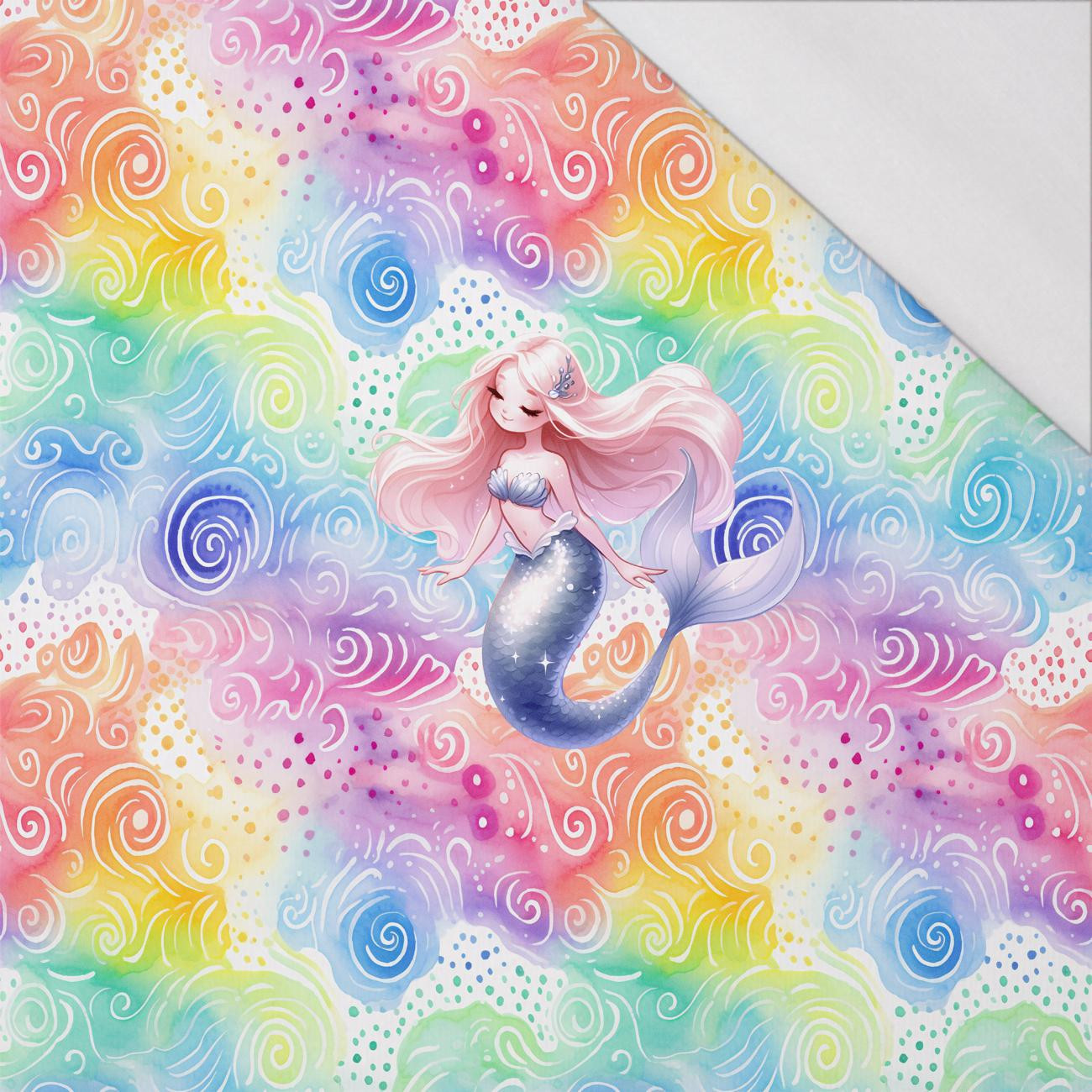 MERMAID (SEA ANIMALS vz. 3) - panel (60cm x 50cm) SINGLE JERSEY