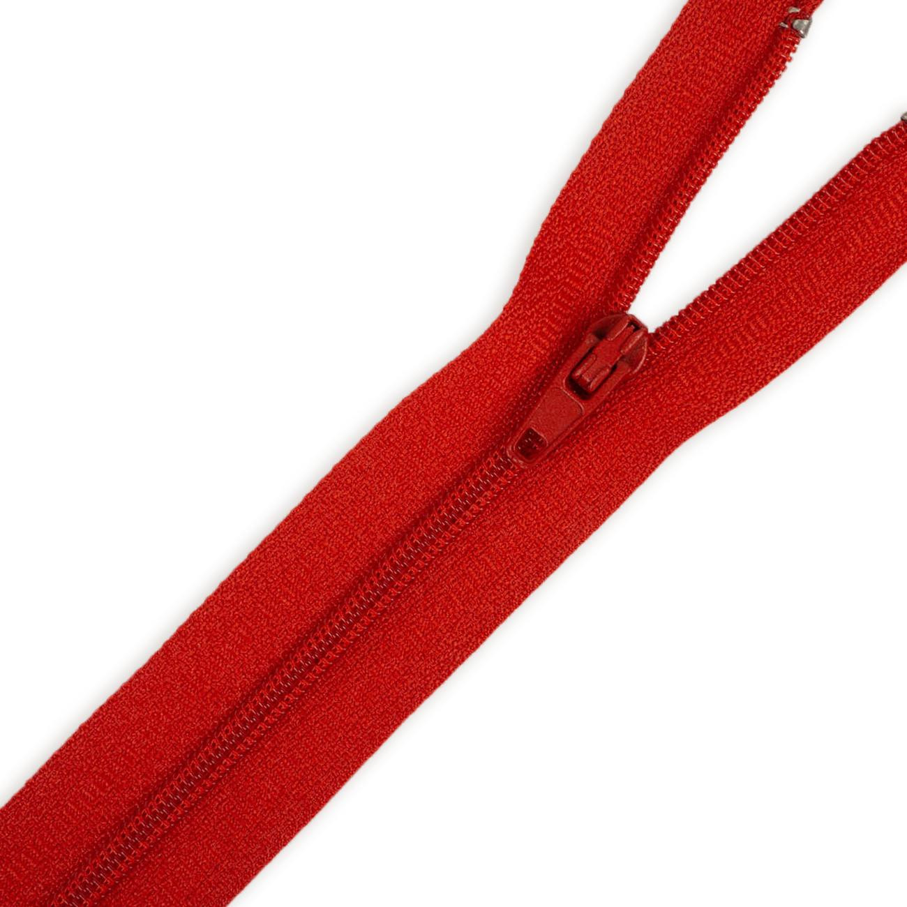 Spirálový zip 30cm dělitelný  - červená