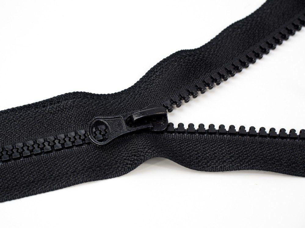 Kostěný zip 65cm dělitelný -černý