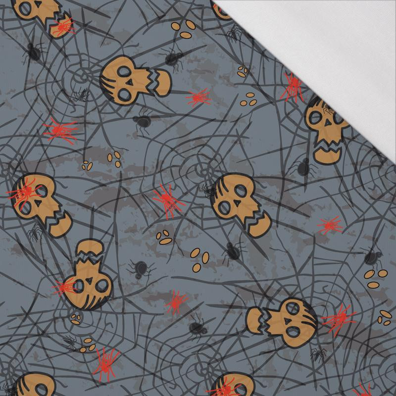 HALLOWEEN PAVOUČINA LEBKY - organický úplet single jersey s elastanem TE210 HALLOWEEN PAVOUČINA LEBKY - organický úplet single jersey s elastanem TE210
