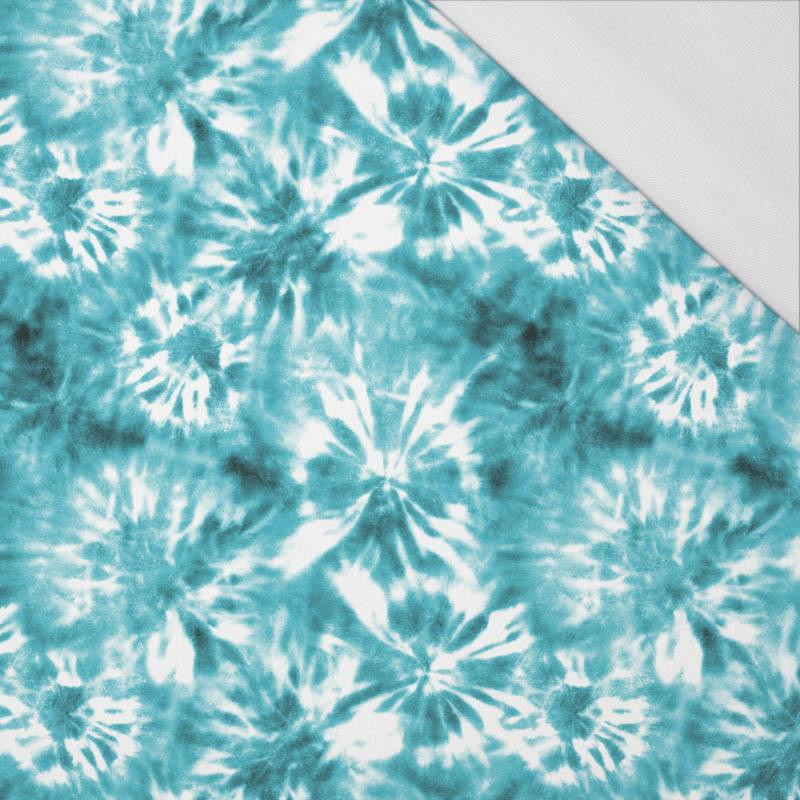 BATIK vz. 1 / mořský - organický úplet single jersey s elastanem BATIK vz. 1 / mořský - organický úplet single jersey s elastanem