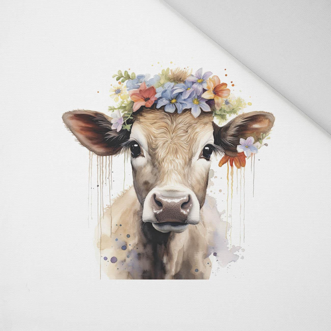 WATERCOLOR COW - Paneel (60cm x 50cm) Panama 220g