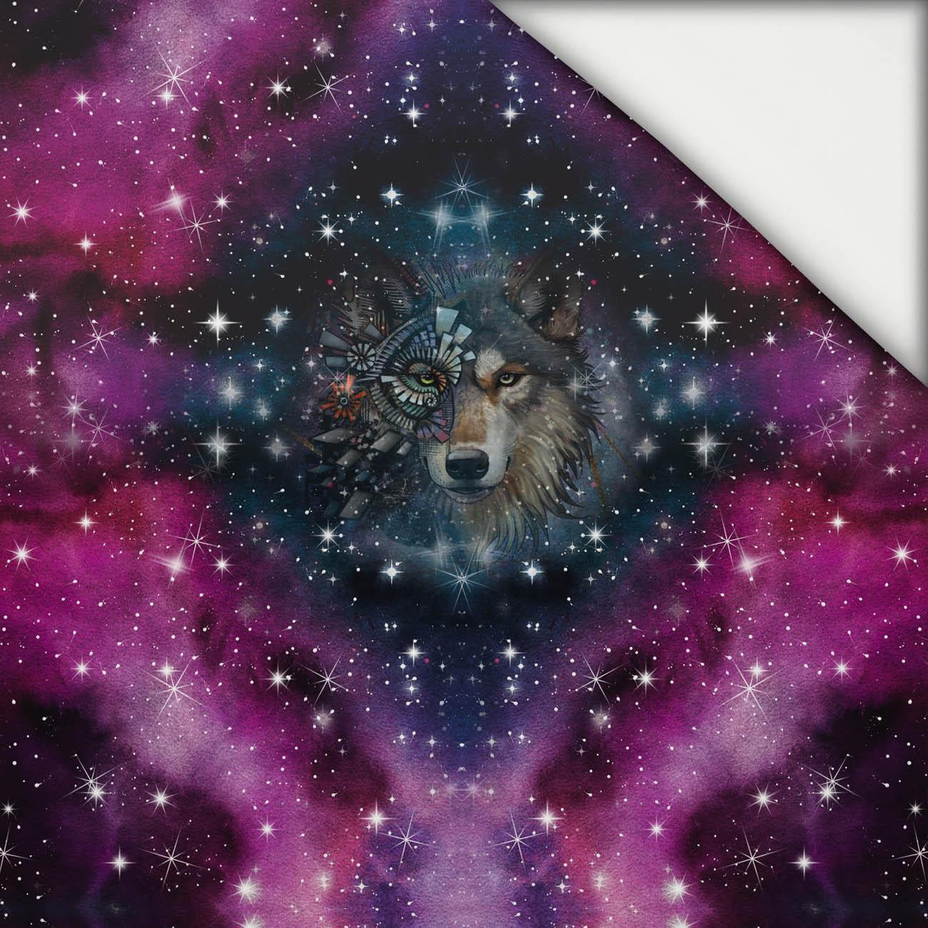 Vlk / Akvarelová galaxie Vz. 8 - panel (60cm x 50cm) lehký, česaný úplet