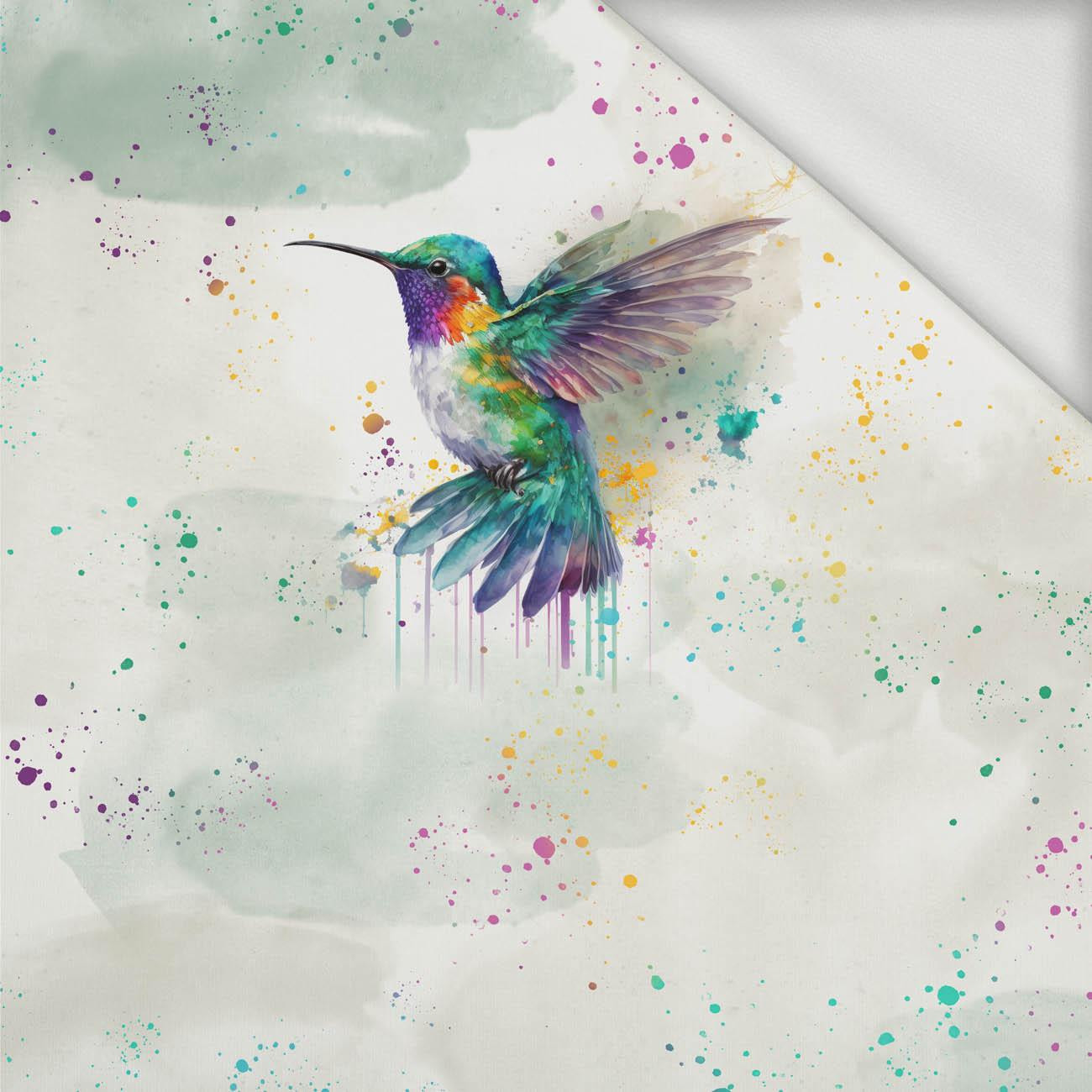 WATERCOLOR HUMMINGBIRD - panel (75cm x 80cm) teplákovina