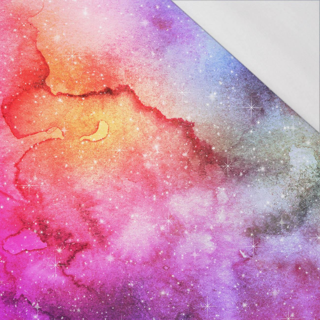Akvarelová galaxie Vz. 4 - organický úplet single jersey s elastanem 