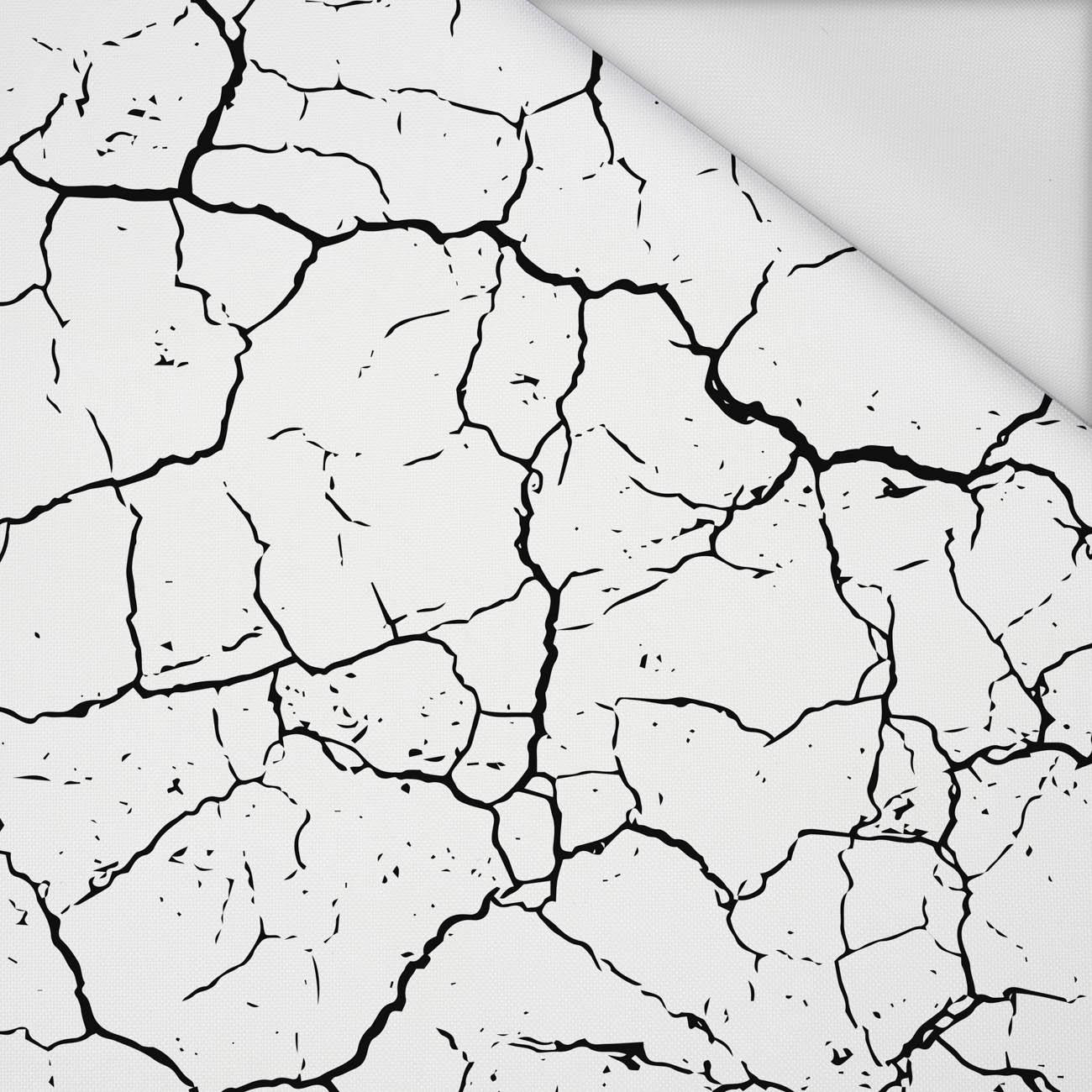 PRASKLÁ ZEMĚ (ČERNÁ) - tkanina wodoodporna PRASKLÁ ZEMĚ (ČERNÁ) - tkanina wodoodporna