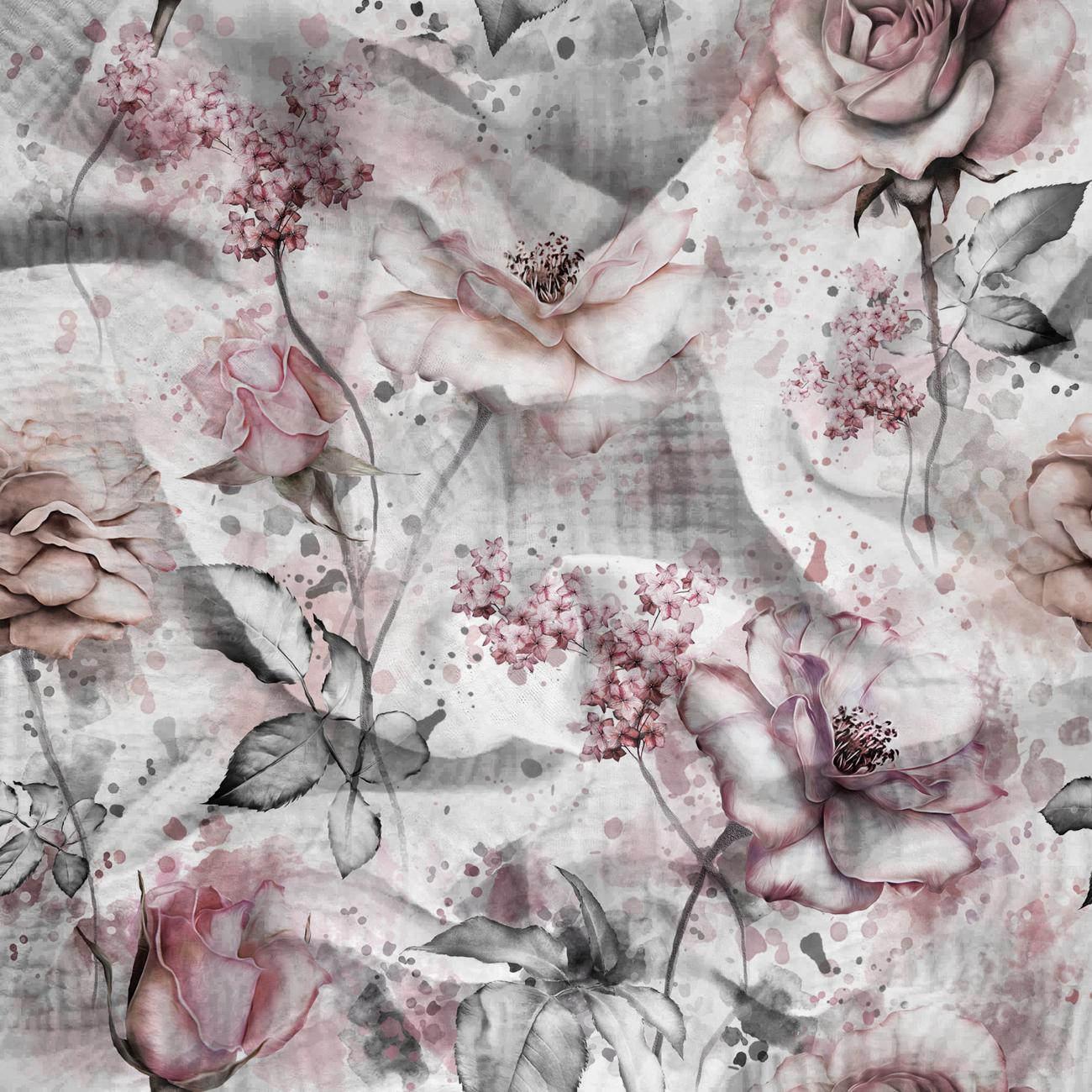 FLOWERS wz.9 - Mušelín bavlněný FLOWERS wz.9 - Mušelín bavlněný