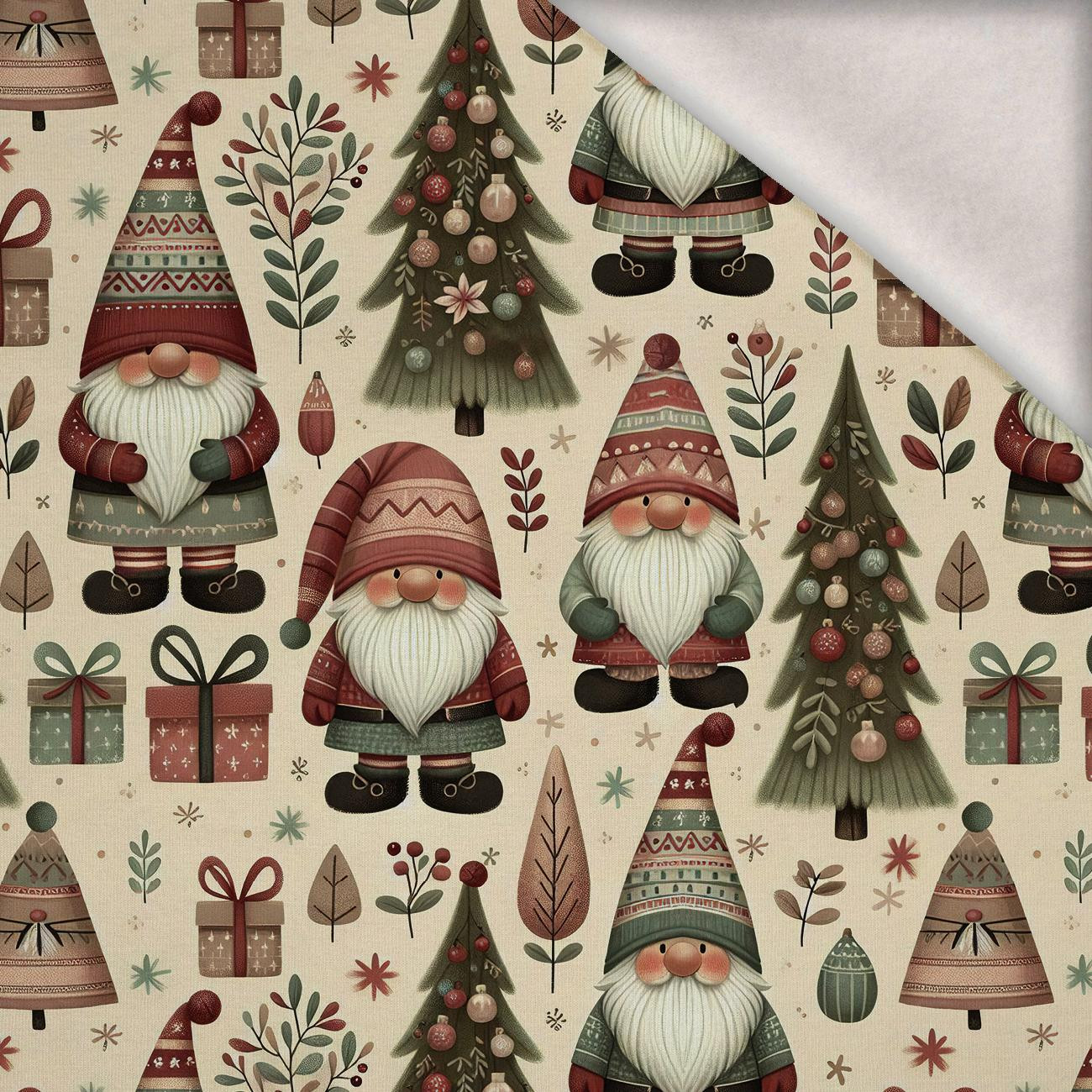 GNOMES CHRISTMAS WZ.1 - teplákovina počesaná s elastanem ITY GNOMES CHRISTMAS WZ.1 - teplákovina počesaná s elastanem ITY