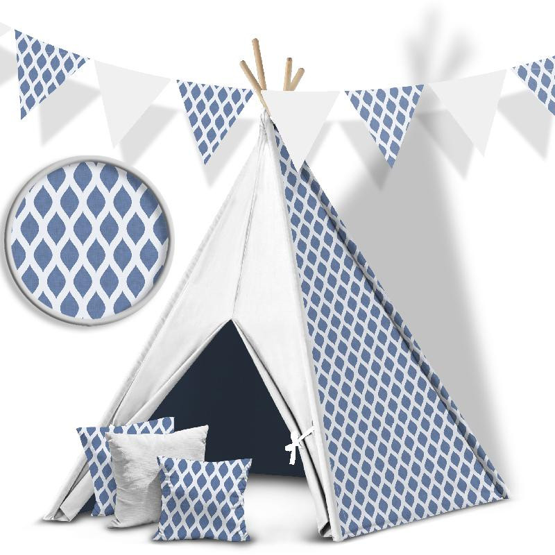 BÍLÉ ŘETĚZY (CLASSIC BLUE) - tkanina HOME DECOR PREMIUM