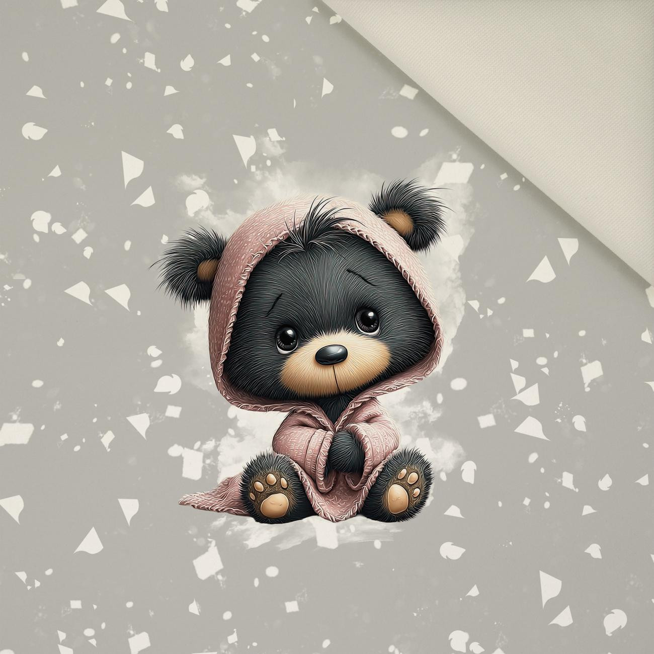 WINTER ANIMALS wz.12 - panel (60cm x 50cm)  Potahový velur 