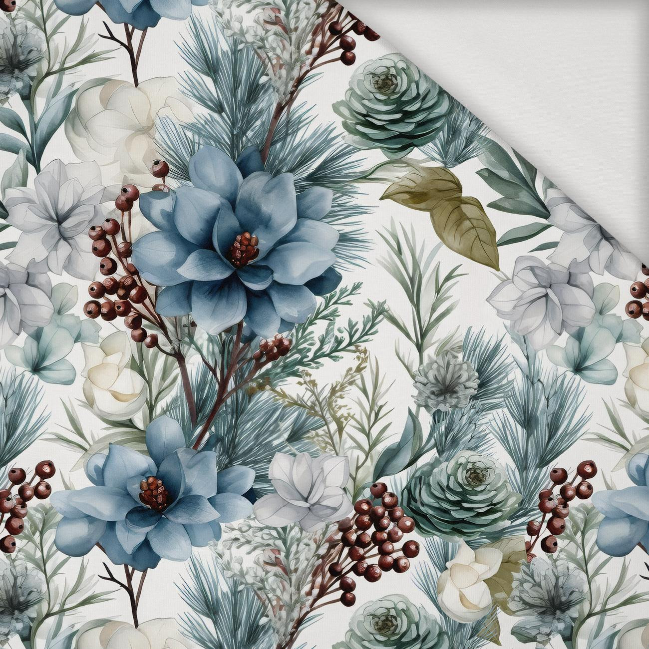 WINTER FLOWERS WZ.3 - Jersey wiskozowy WINTER FLOWERS WZ.3 - Jersey wiskozowy