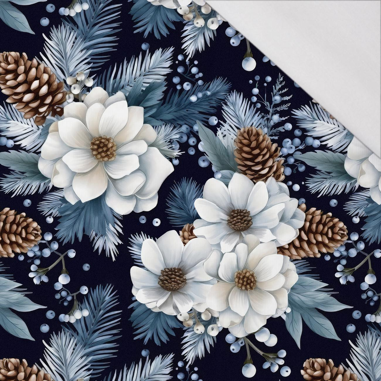 WINTER FLOWERS WZ.6- single jersey s elastanem ITY WINTER FLOWERS WZ.6- single jersey s elastanem ITY