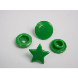 Patentky KAM hvězda  12mm - zelené 10 sad