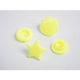 Patentky KAM hvězda  12mm - žlutý neon 10sad