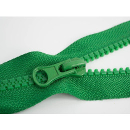 Kostěný zip 60cm dělitelný - zelený