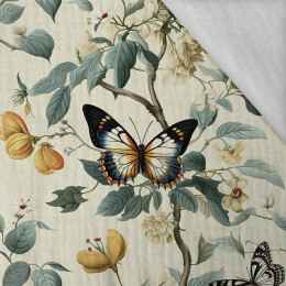 Butterfly & Flowers wz.2 - Mušelín bavlněný