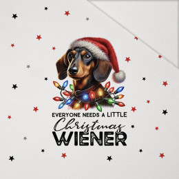 CHRISTMAS DOG VZ. 4 - Paneel (60cm x 50cm) Hydrofobní česaná teplákovina